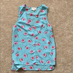 Sleeveless summer watermelon top